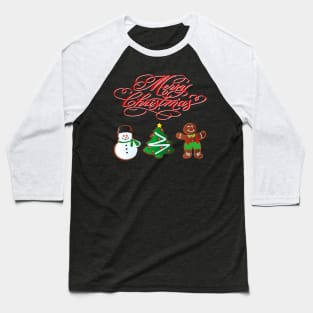 Merry Christmas Cookies Baseball T-Shirt